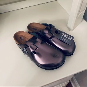 NWT BIRKENSTOCK BOSTON METALLIC CLOG